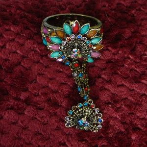 Multi-colored Peacock Slave Bracelet